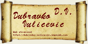 Dubravko Vulićević vizit kartica